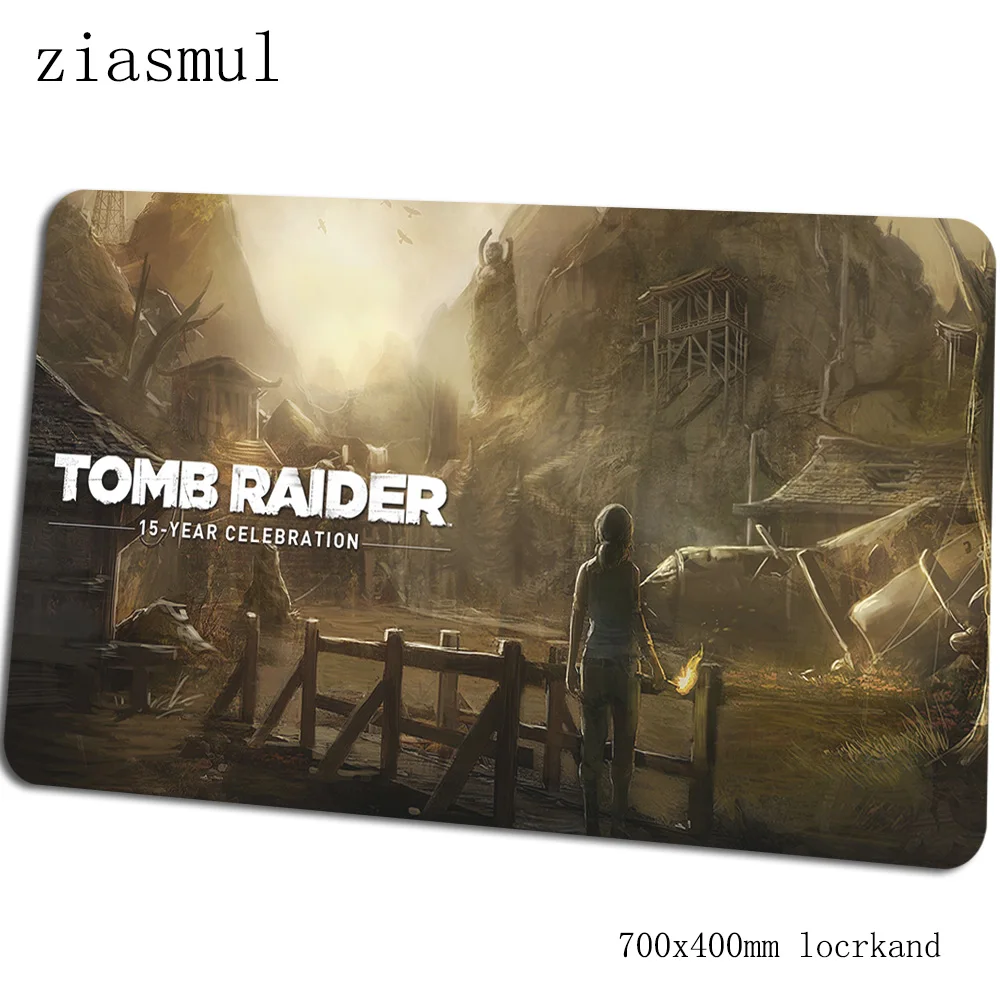 Tomb raider коврик для мыши геймер 700x400x3 мм игровой коврик для мыши подарок для мальчика notbook Настольный коврик натуральный резиновый padmouse pc gamer коврики геймпад - Цвет: Size 700x400x3mm