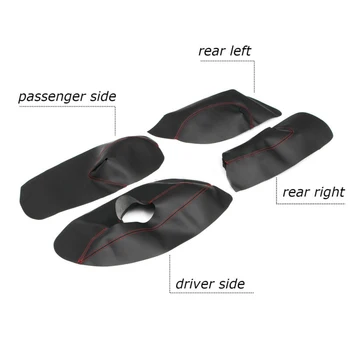 

4pcs/Set Door Panel Armrest Cover Microfibre Leather For Bora Golf 4 2002-2006