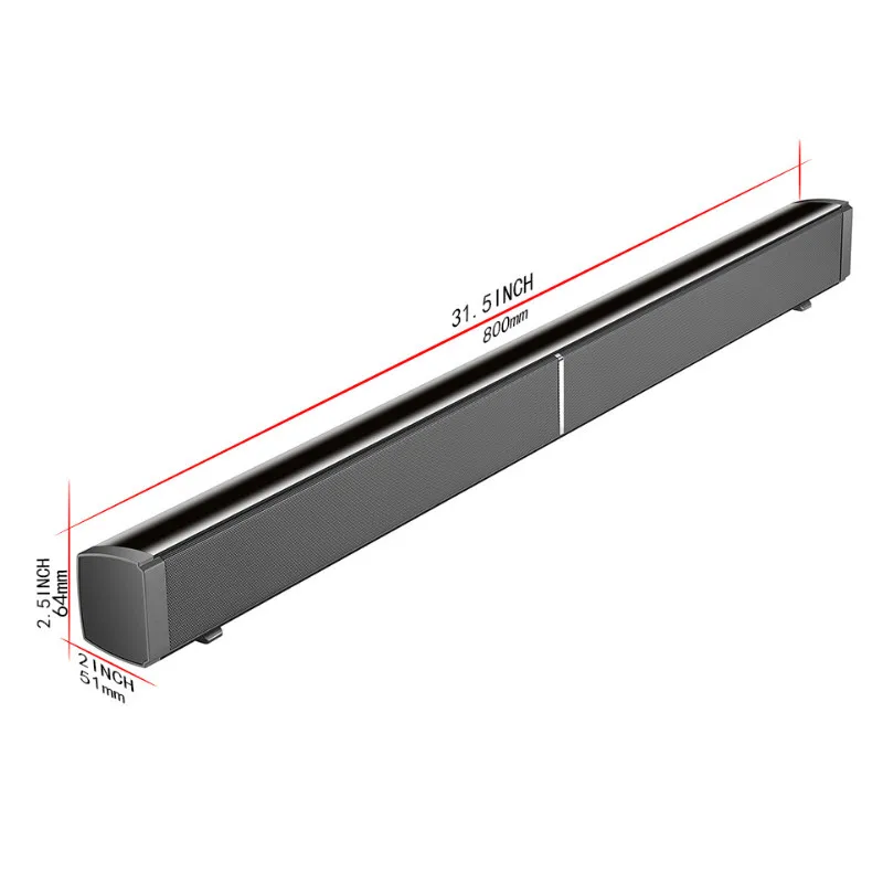 CLAITE 20W* 2 Беспроводная Bluetooth Саундбар 3D стерео колонки громкоговорители домашний кинотеатр Саундбар для телевизора система объемного звучания для ТВ