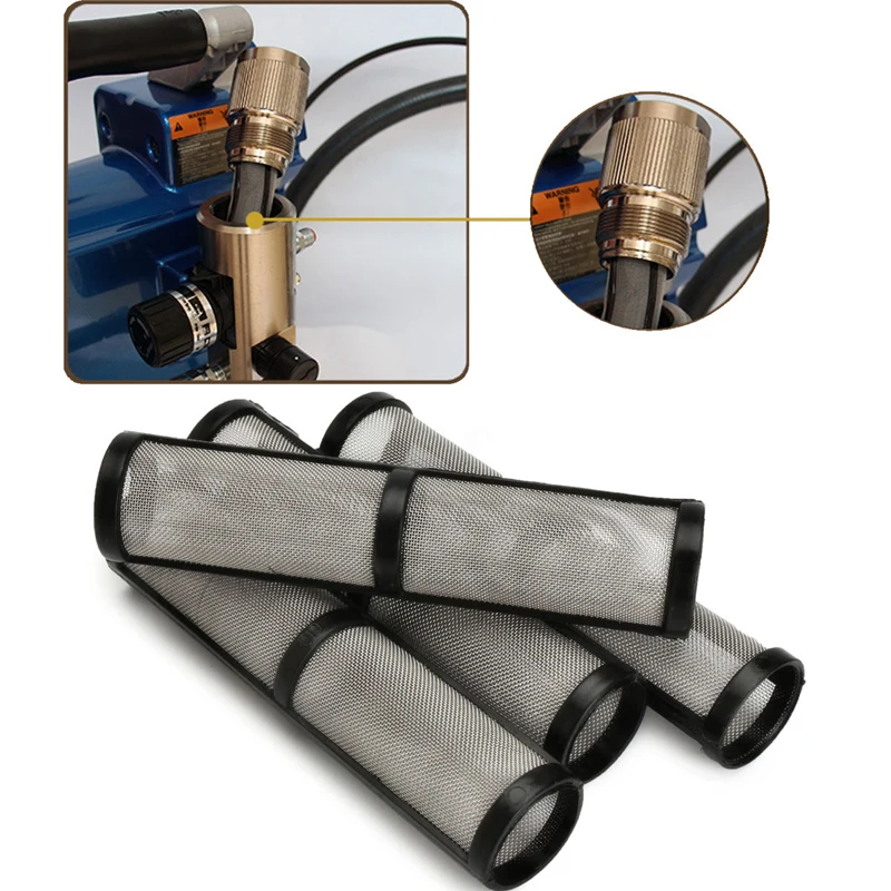 OSSIEAO 4PCS Black 60 Mesh Airless Spray Pump Filter For _Graco 390/395/495/595 Sprayer