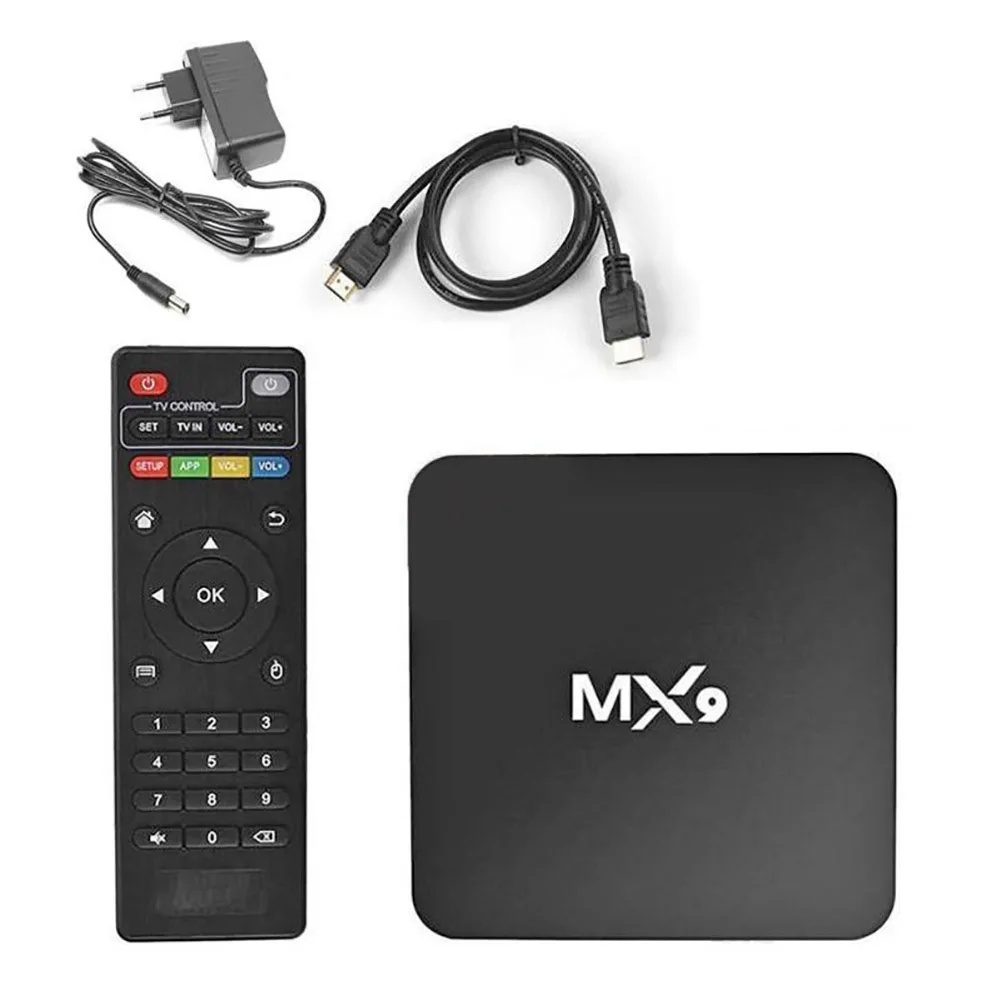 Горячая Распродажа MX9 4K четырехъядерный 1 ГБ ОЗУ 8 Гб ПЗУ Android 4,4 tv BOX 2,0 HD HDMI SDs слот 2,4 ГГц WiFi телеприставка медиаплеер