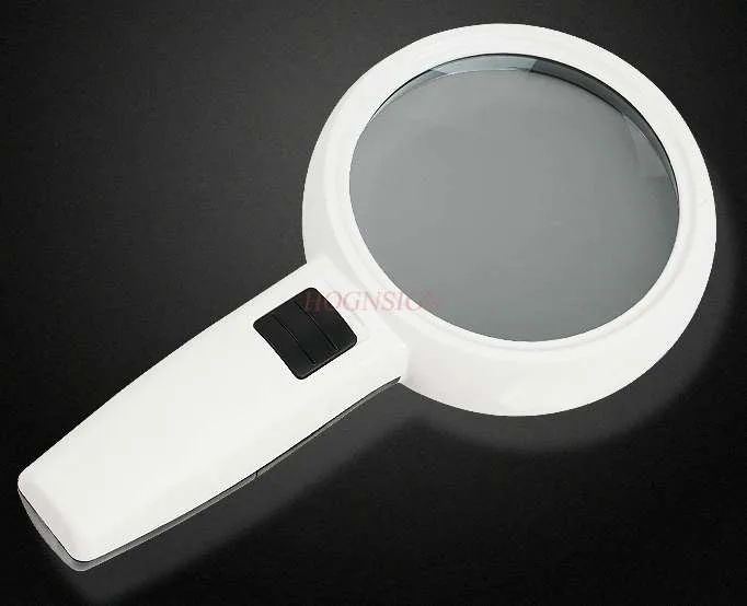

Handheld magnifying glass 30 times with LED light for the elderly reading magnifying glass identification clear portable