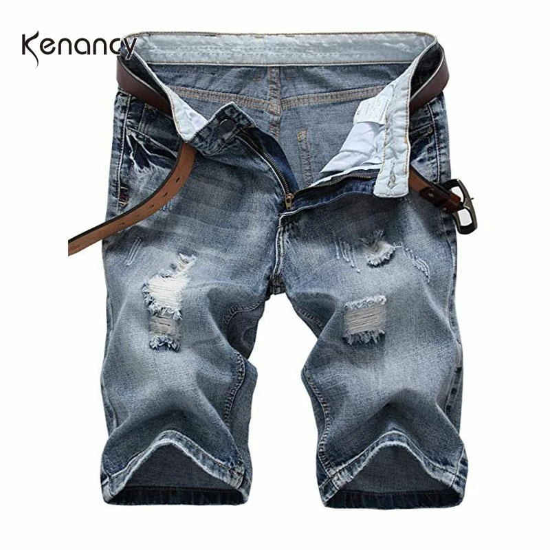 straight fit denim shorts