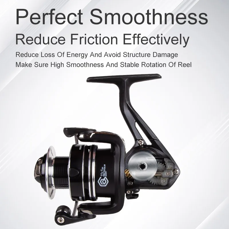 Kingdom Fishing Spinning Reel Winter Fishing Reel Drag 12Kg 11+1BB 5.2:1 2000/4000/6000 Series Water Proof Lightweight For Pike