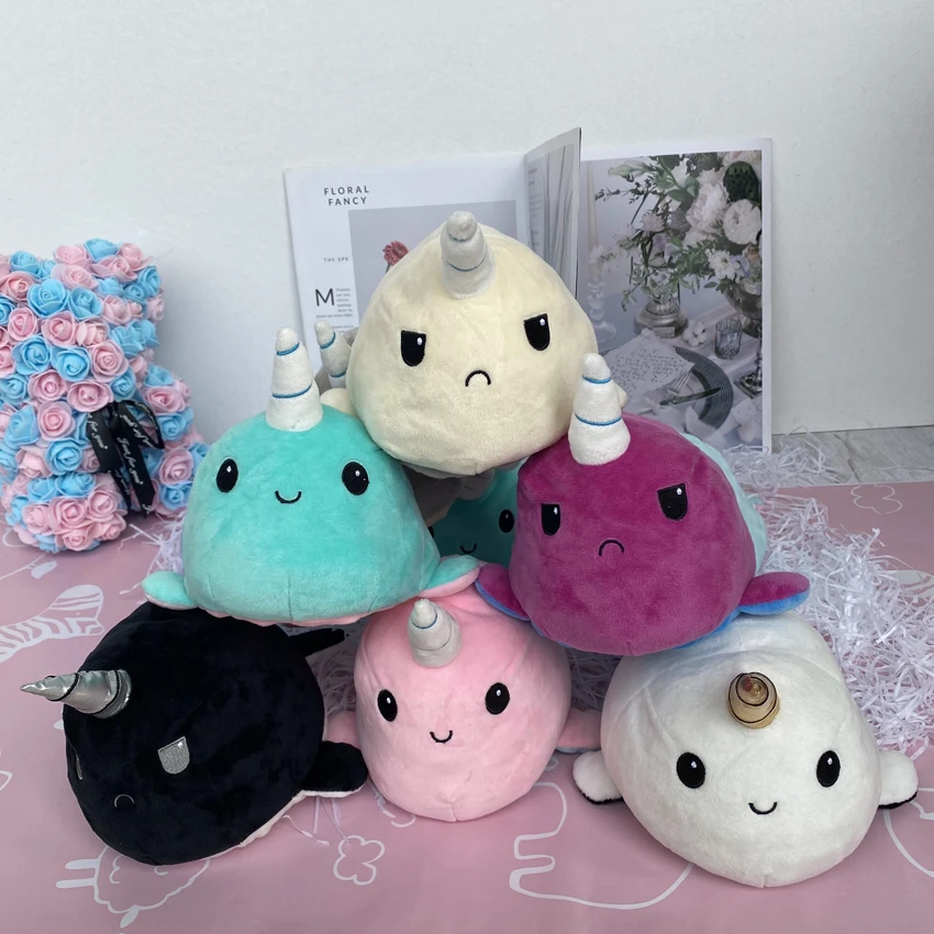 20cm Reversible ocean animal decoration Plush Toy For Kids gift