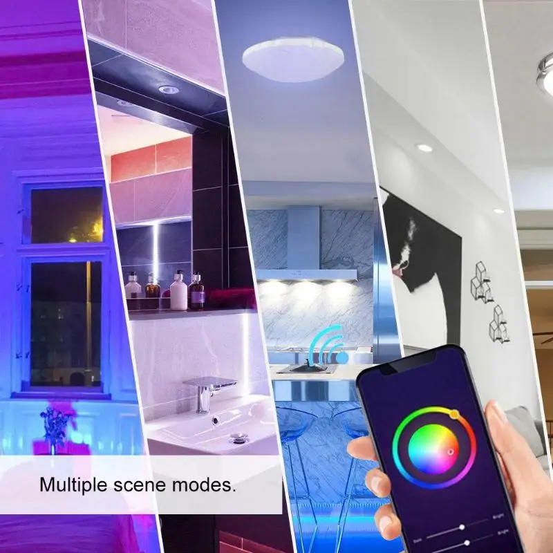 60W Modern APP Bluetooth Music LED Lights Smart Ceiling Lamp Home Lighting