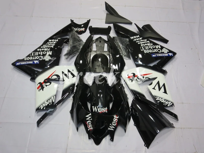 4 подарки ABS мотоцикл обтекатели комплект для Kawasaki Ninja ZX-10R ZX10R 2004 2005 04 05 Кузов Набор Белый Зеленый