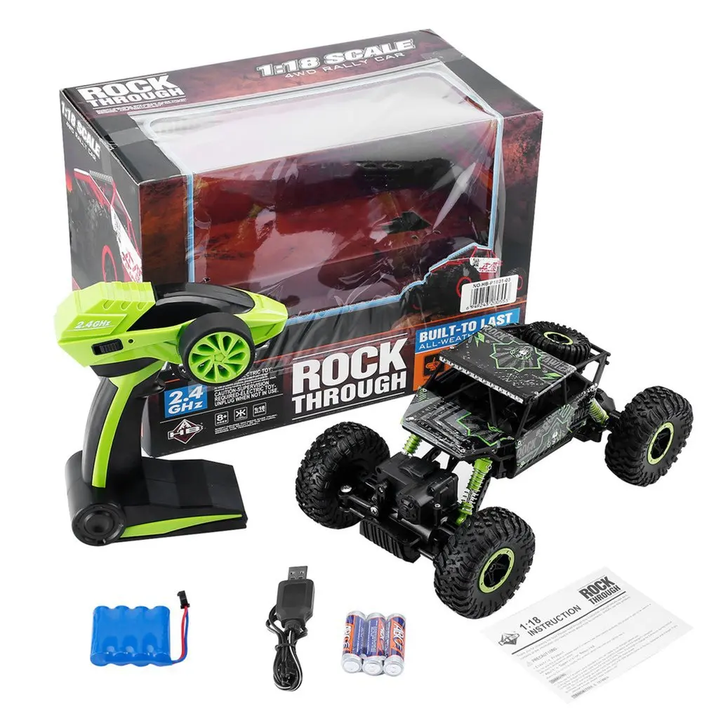 

OCDAY 2.4GHz RC Car 4WD Rock Crawler Rally Climbing Car 4x4 Double Motors Bigfoot Car Remote Control Model Off-Road Vehicle Toys