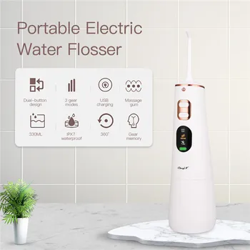 

330ml Portable Electric Water Dental Flosser Waterproof Oral Irrigator Rechargeable Water Toothpick Teeth Cleaning Oral Care 31