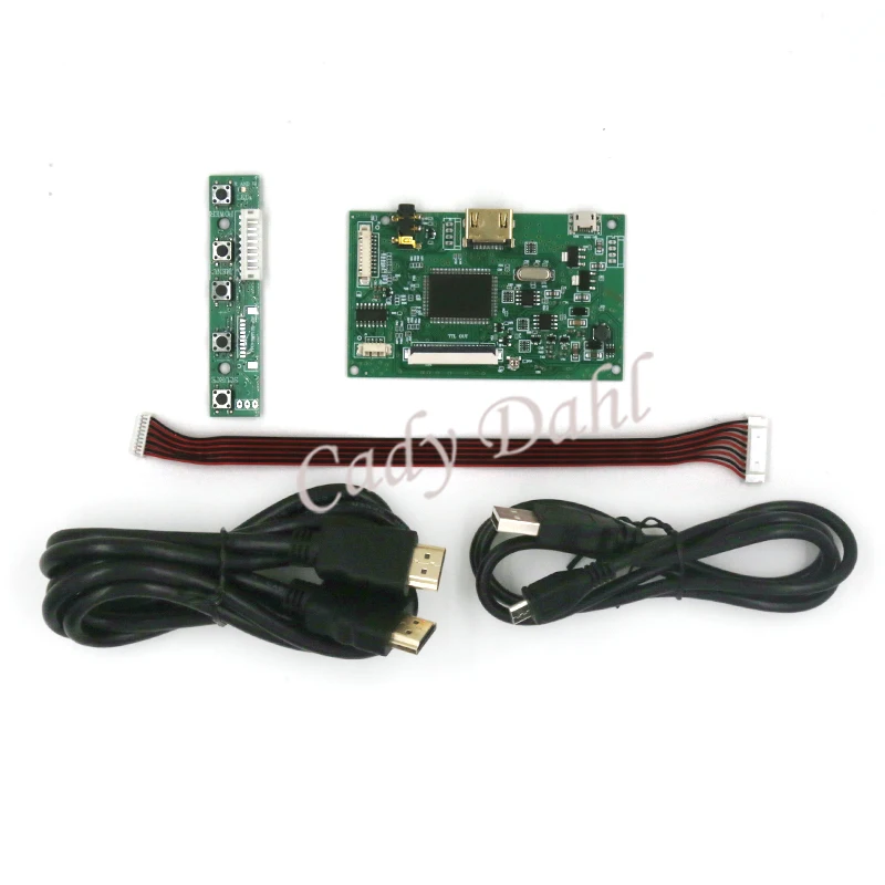 HDMI ЖК-дисплей плата контроллера Модуль для Raspberry Pi 3, 4 ZERO 800x480 AT065TN14 AT070TN92 AT090TN10 50P TTL lcd Панель Дисплей - Комплект: KIT WITH CABLE