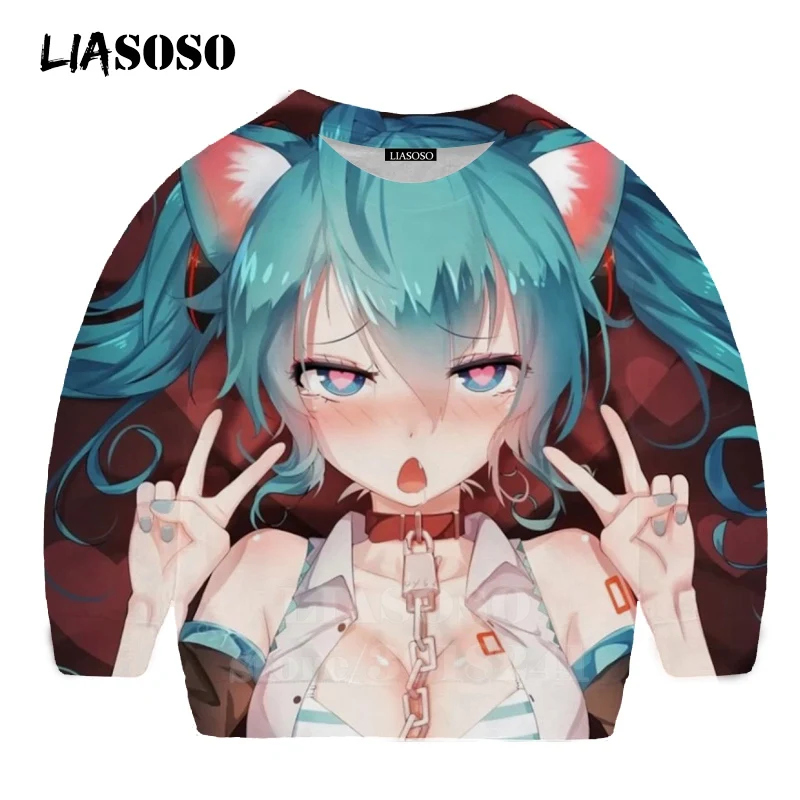 8 LIASOSO дeтскиe тoлстoвки и 3D принт аниме девочка Hatsune Толстовка Miku; Singer для мальчиков и девочек уличная Топ для маленьких детей, свитер для подростков B174-32 - Цвет: 8