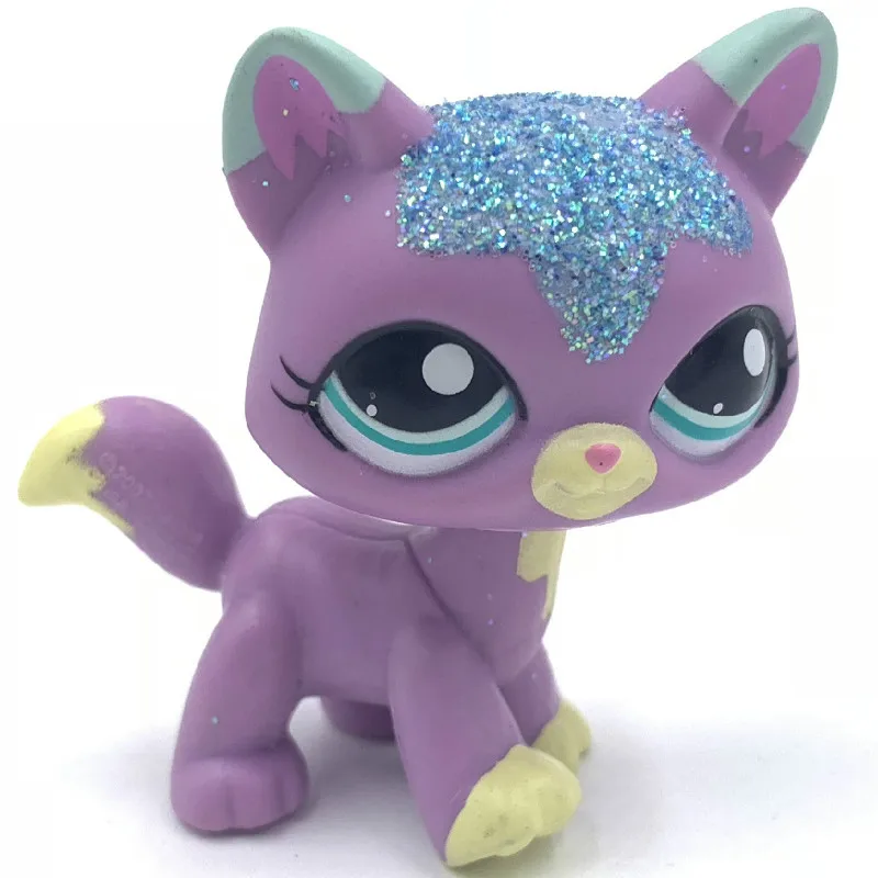 2386 Лпс стоячки кошки игрушки Lps кошка Редкие игрушки для питомцев мини подставки короткие волосы котенок старые Фигурки Коллекция оригинальные маленькие животные - Цвет: 2386