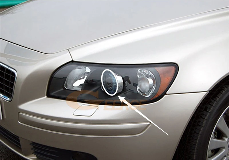 Для Volvo S40 II V50 2004 2005 2006 2007 предлицевая сторона отличный ультра яркий CCFL ангельские