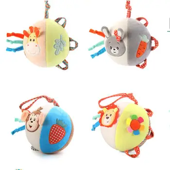 

Baby Wind Chime Cartoon Hand Catching Ball Plush Rattle Bed Decoration for Comforting and Trainning Baby