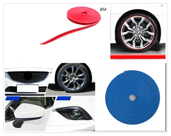 

Car personality rim decorative strip tire protection line 8 m rubber for Volkswagen VW POLO Golf 4 Golf 6 Golf 7 CC Tiguan