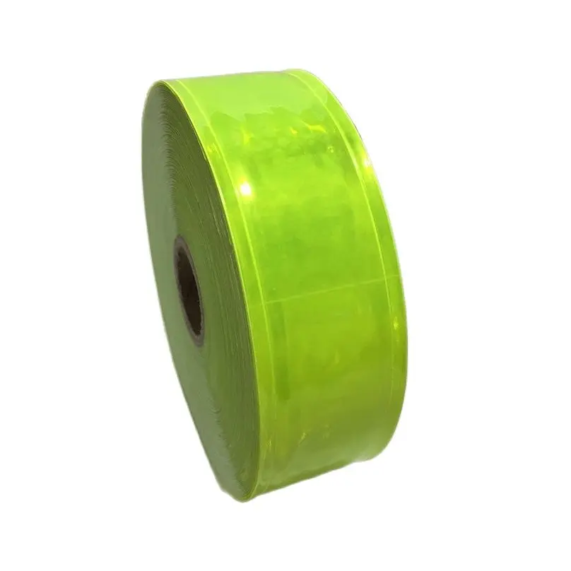 high-light-flashing-warning-fluorescent-greenreflective-pvc-tape-for-the-clothing-reflective-vest-strip-pvc-reflective-material