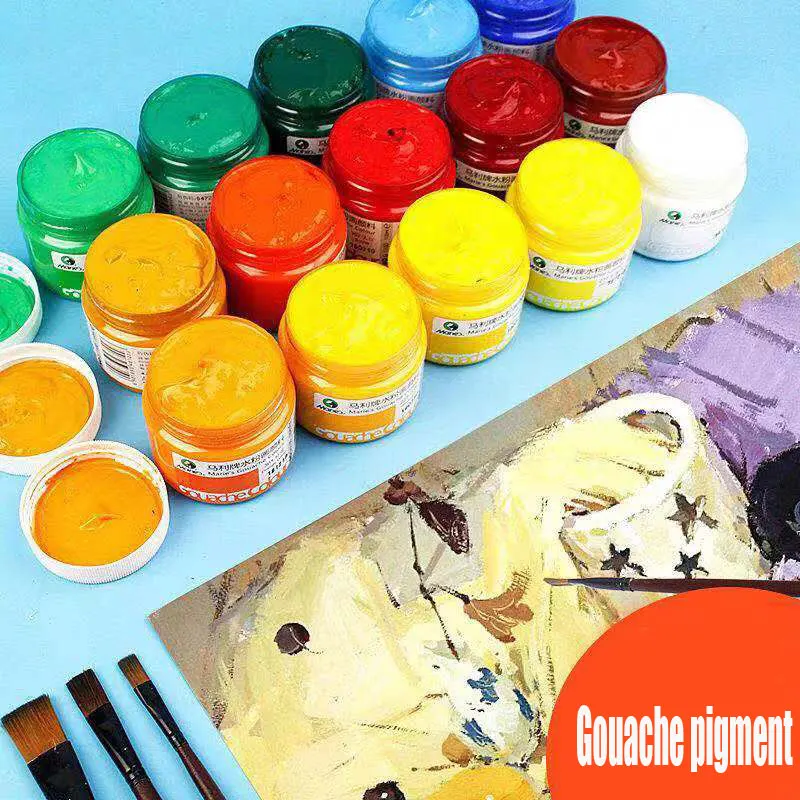 100ml/bottle of large-capacity gouache paint hand-painted poster graffiti paint colorful school art watercolor 42 colors
