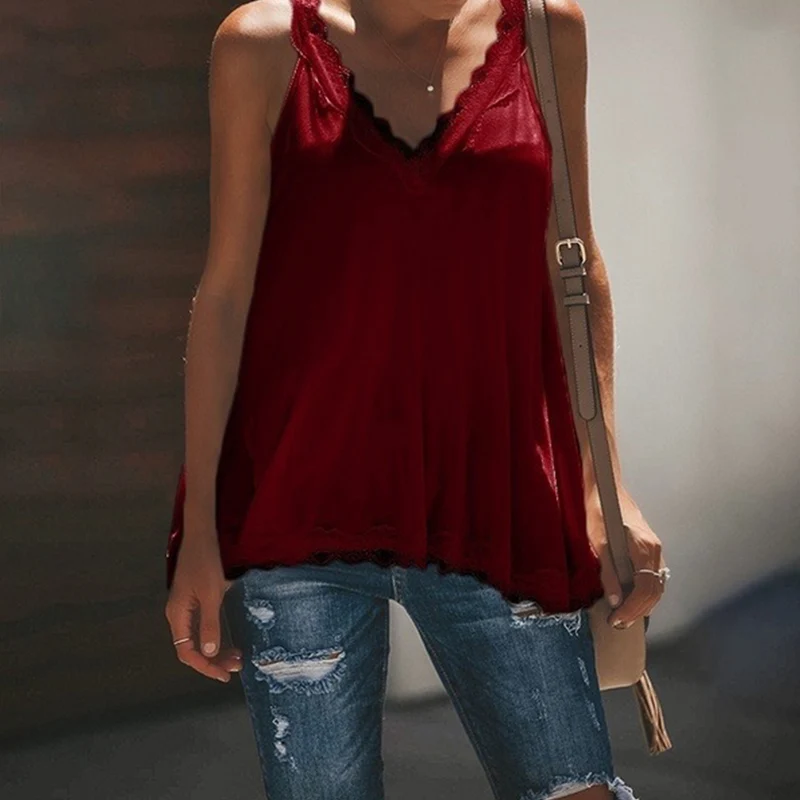 Женская майка без рукавов, летняя повседневная свободная футболка с v-образным вырезом, большие размеры, магазин NYZ