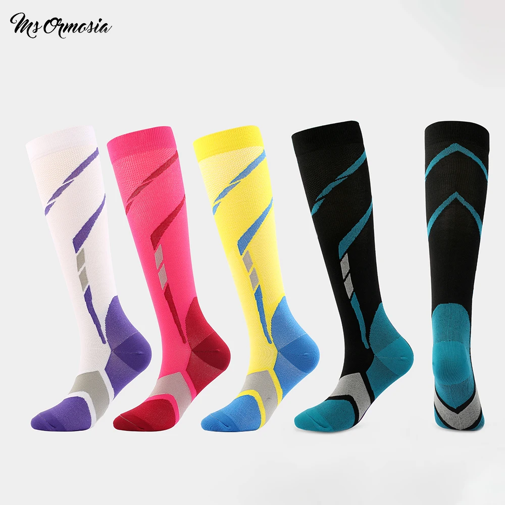 Compression Socks Women Men Knee High Sports Socks Edema Diabetes