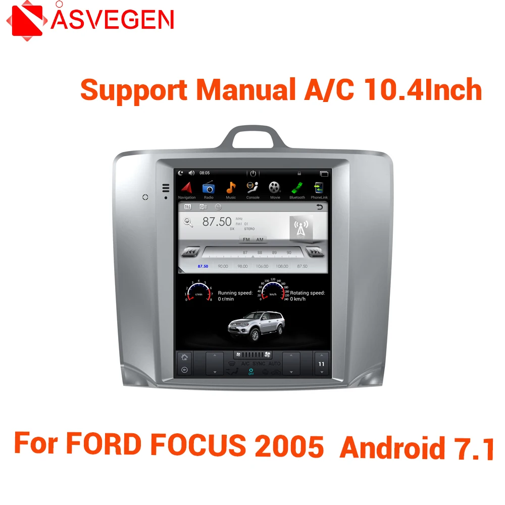 10," Tesla style PX3 Android 7,1 Автомобильный мультимедийный плеер для Ford Focus 2005-Ручная A/C Автомобильная стереовидеоаппаратура dvd плеер с JPS и навигацией