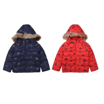 

Children Down Outerwear Children's Winter Warm Print Down Jacket New Boys Girls Casual Coats Kids Clothing 2-10Ys