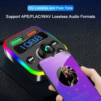 

Bluetooth 5.0 Wireless LED Car MP3 Music U Disk Player Handsfree Audio Receiver Volt Monitor 3.1A USB Charger