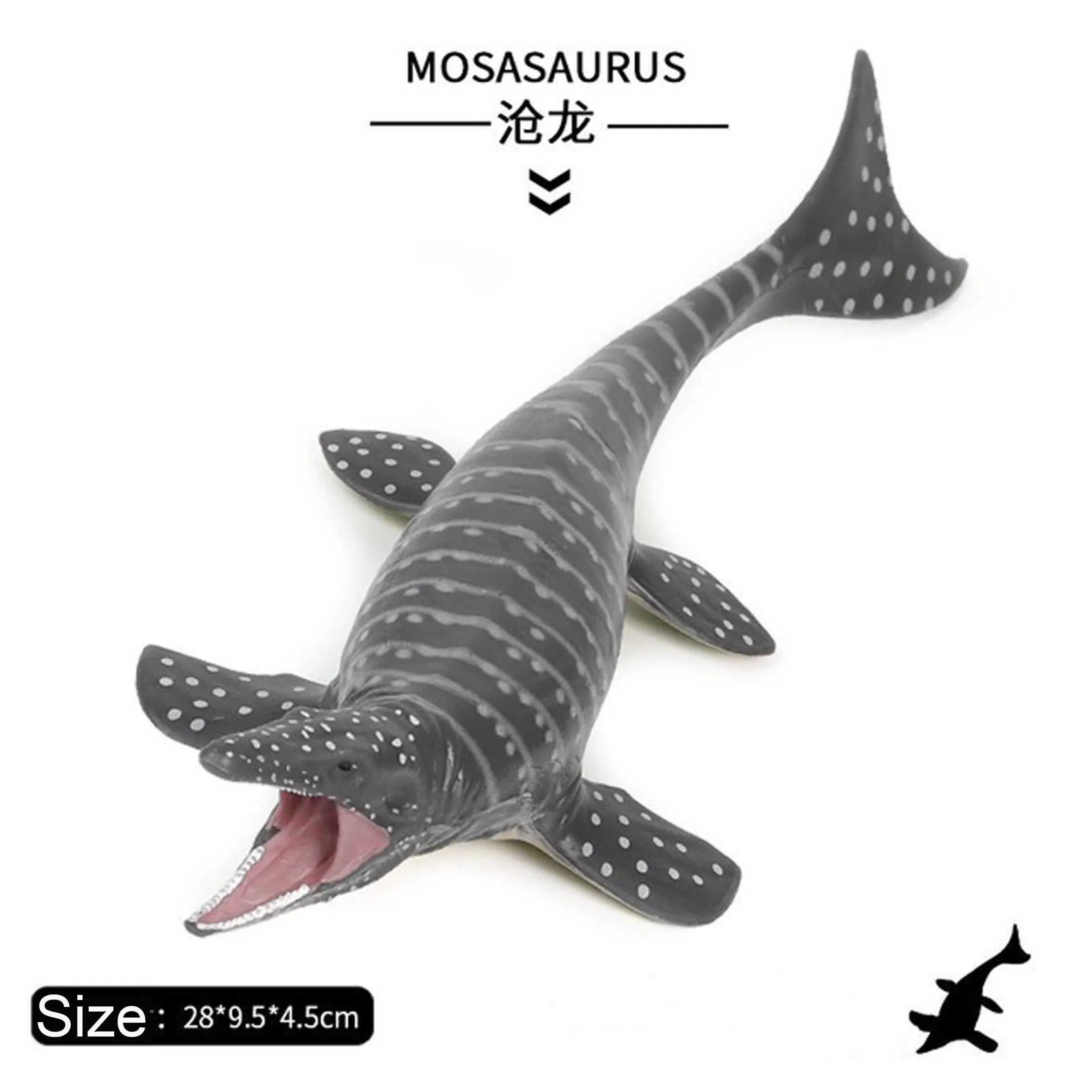 1 шт. черный реалистичная форма животных Mosasaurus модель динозавра ролевые игрушки динозавра Реалистичная фигурка анимация вечерние подарки