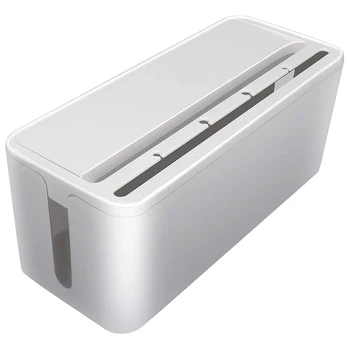 

Cable Management Box ABS Cable Organizer Cord Hider Box Computer Power Lines Route Cables Under Desk Power Strip