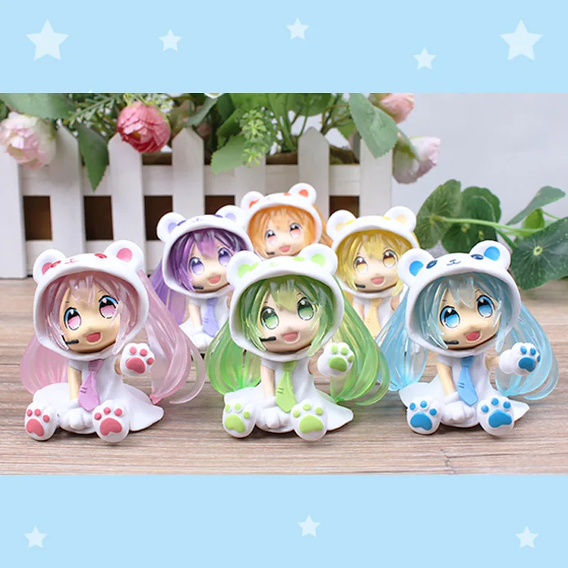 

Cute Creative Gifts Pink Bear Christmas Gift Toy Model Car Decoration Anime Garage Kit