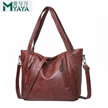 Роскошные дизайнерские женские кожаные сумки, винтажные женские сумки на плечо, тканевые сумки высокого качества, Женская Большая Сумка-тоут