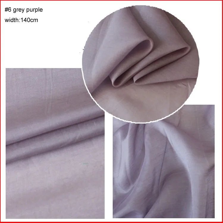Luxurious Pure White Silk-Cotton Fabric for Dress Linings - Lightweight & Soft