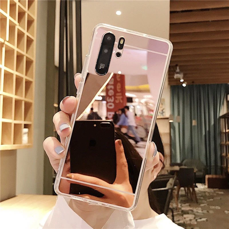 Зеркальный мягкий чехол для телефона Huawei P40 P30 P20 P10 P9 P8 Lite 2017 E P Smart Z Plus Pro 2019