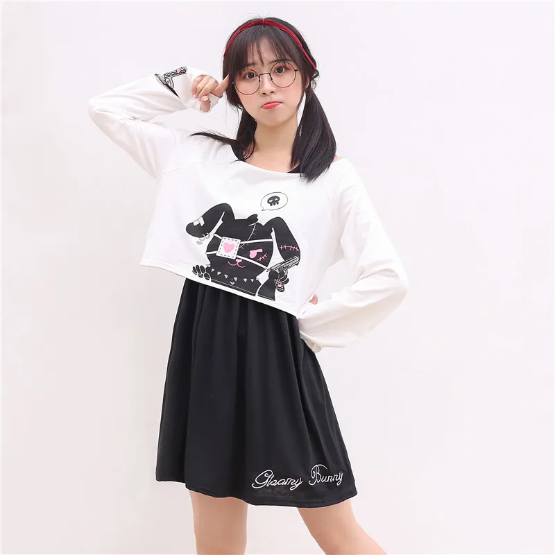 Yami Bunny 2Pcs Sweater Skirt Dress M - L - 7 - Kawaii Mix