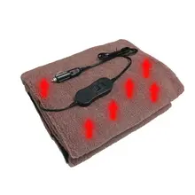 12V электрический автомобиль одеяло с подогревом путешествия зимой кемпинг поездки(4" x 30", коричневый) H55A