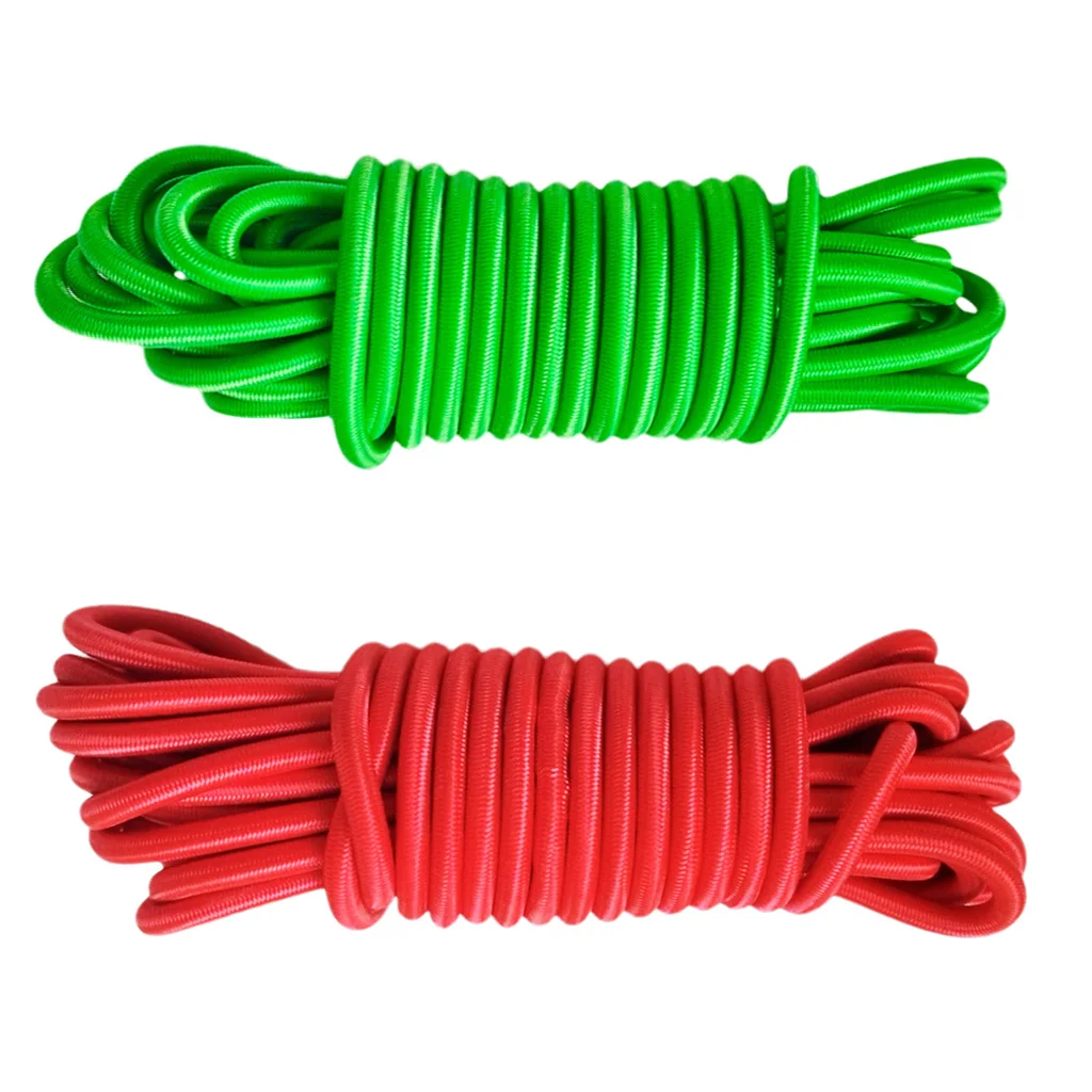 2Pcs 5m 4mm Elastic  Rope Shock Cord Tie Down For Boats Trailers New