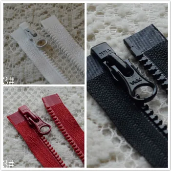

10pcs/lot Ykk Zipper Plastic Resin Single Open end Black Red White 30-100cm Coat Jacket Tailor Sewing Accessories