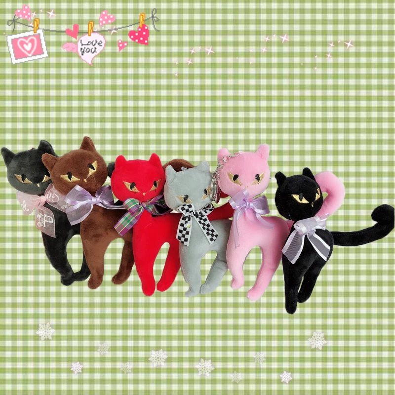 15 см мультфильм животные кошка плюшевая игрушка кулон милый чучело котенок куклы брелок для девочек Сумка Декор Kawaii плюшевый подарок на Рождество праздник