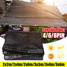 Parasol neto Anti-UV 85% sombreado tasa al aire libre jardín protector solar cortina bloqueadora solar tela red planta invernadero cubierta de coche