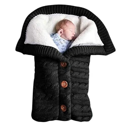Baby Sleeping Bags Stroller Super Soft Newborn Boys Girls Swaddle Wrap Envelopes 0-6M Infant Kids Sleep Sacks Fall Winter Zip Up