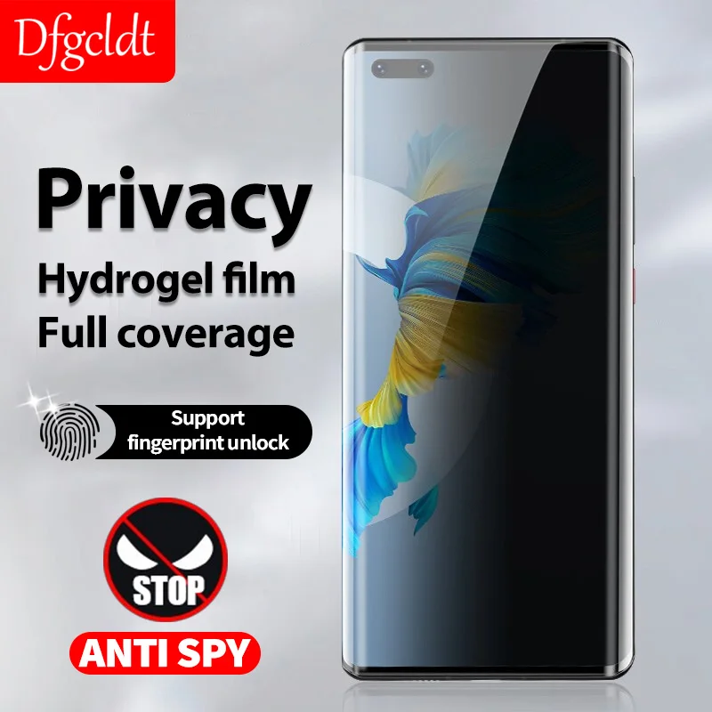 Антишпионская Гидрогелевая пленка с полным покрытием для Huawei Mate 40 40E 20X P30 P40 P50 Pro