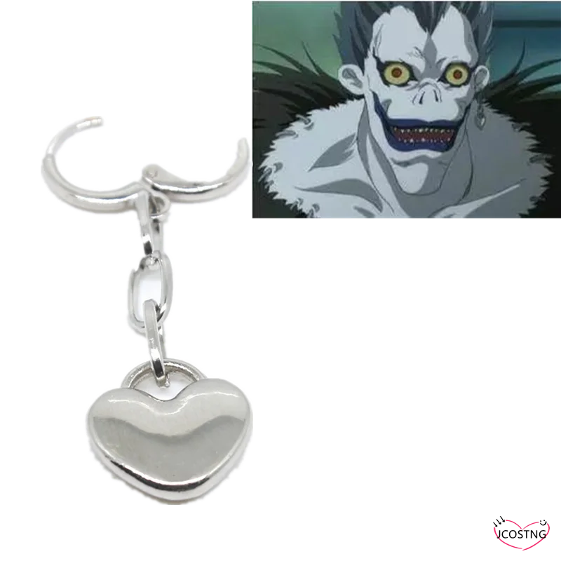 Аниме Косплей Реквизит Death Note Ryuk серьги унисекс зажим для ушей аксессуары сплав в