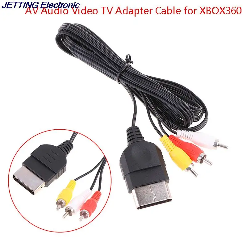1.8m Composite Av Audio Video Tv Adapter Cable For Xbox360 Audio Hd