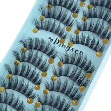 10 пар натуральные накладные ресницы длительное удлинение 3D толстая искусственная норка ресницы, глаза макияж красота инструменты дропшиппинг