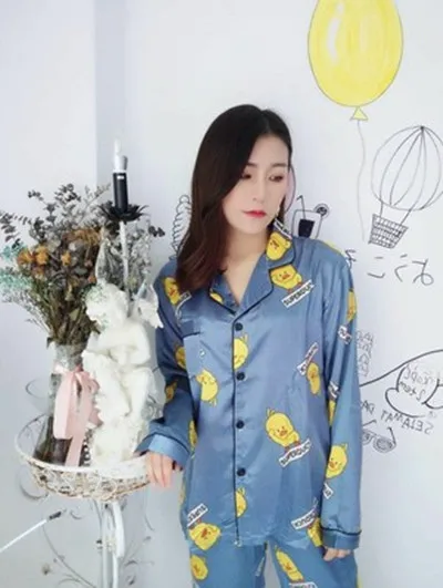 

Pajamas Women's Spring And Autumn Viscose Long Sleeve Thin Plus-sized Fat Mm 200 Summer Silk Homewear Set