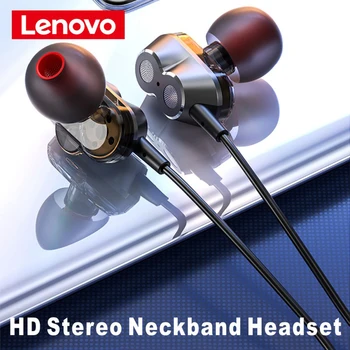 

Lenovo HE08 Dual Dynamic Neckband Bluetooth Headphones TWS 5.0 New Upgrade Speakers HIFI Stereo Earphone Headset IPX5