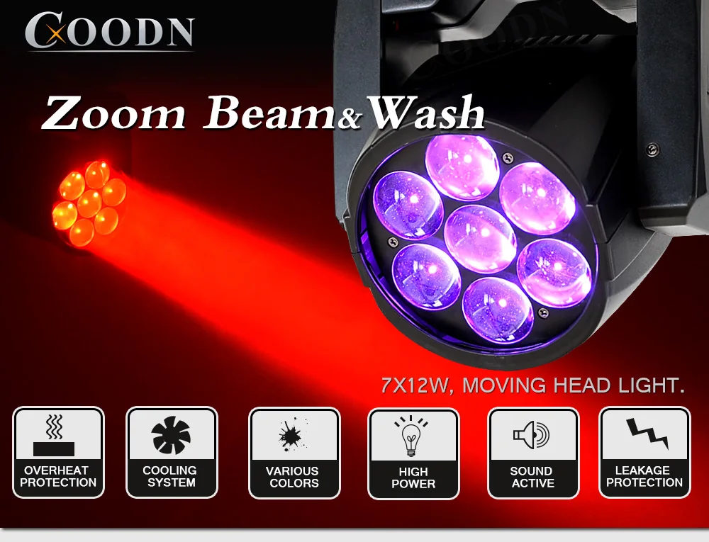 Lyre 7*12 Вт 4в1 rgbw zoom СВЕТОДИОДНЫЙ светильник с движущейся головкой для мытья головы DJ сценический светильник ing для мероприятий вечерние с эффектом диско