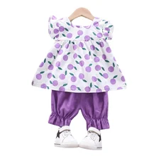 T shirt et short en coton pour enfants, vêtements d'été à la mode pour bébés filles, tenue décontractée en dentelle, 2 pièces/ensembles 