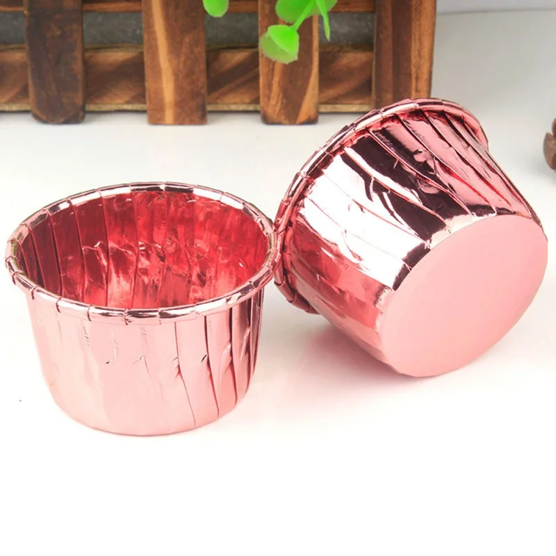 

Cake Tool Curling Egg Tart Paper Cup Compact Convenient Double-Sided Small Aluminum Plated Durable High Temperature Resistant CC