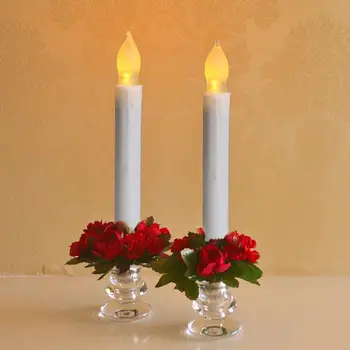 

12Pcs/Set Flameless LED Taper Candle Lights Lamp Christmas Wedding Party Decor