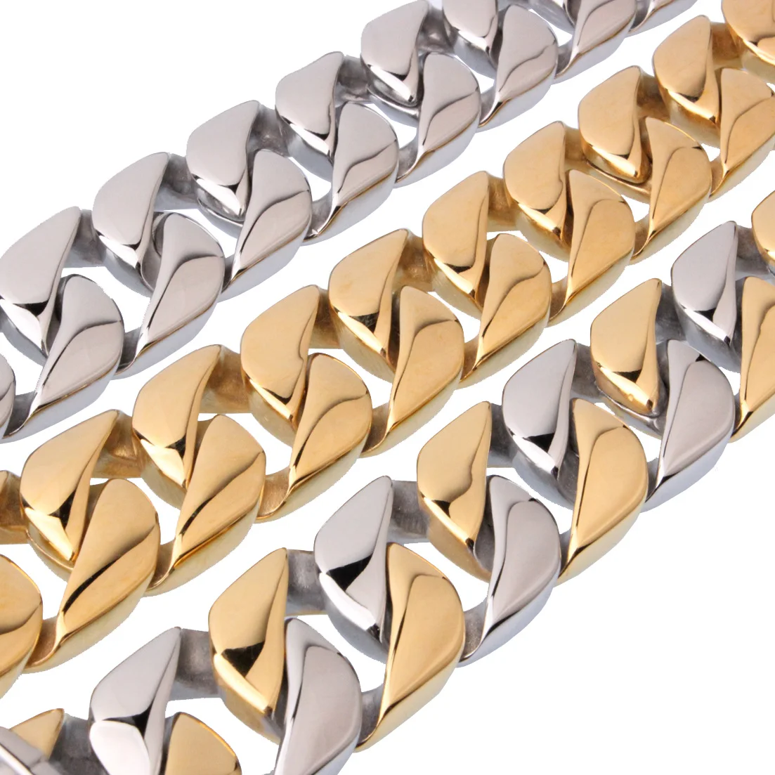 

26/31MM 316L Stainless Steel Curb Cuban Bracelet Huge Heavy Silver Color/Gold Color Chain Wholesale Jewelry Men Boys Bracelet